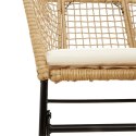 VidaXL Krzesła ogrodowe, 2 szt, z poduszkami, brązowy rattan PE