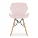 Zestaw stół okrągły TODI 60cm biały + 2 krzesła LAGO różowe