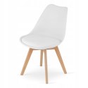 Zestaw stół okrągły TODI 60cm biały + 2 krzesła MARK białe