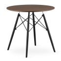 Zestaw stół okrągły TODI 80 jesion + 3 krzesła OSAKA czarne