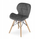 Zestaw stół prostokątny ADRIA 120x80 biały + 4 krzesła LAGO szare