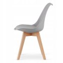 Zestaw stół prostokątny ADRIA 120x80 biały + 4 krzesła MARK szare