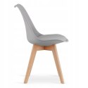 Zestaw stół prostokątny ADRIA 120x80 biały + 4 krzesła MARK szare