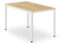 Zestaw stół prostokątny TESSA 120x60 dąb + 4 krzesła OSAKA czarne