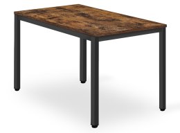 Zestaw stół prostokątny TESSA 120x60 rustykalny + 4 krzesła OSAKA czarne