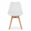 Zestaw stół kwadratowy 80x80 dąb sonoma + 4 krzesła MARK białe