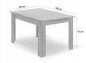 Zestaw stół prostokątny 120x80 dąb sonoma + 4 krzesła MARK białe