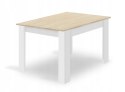 Zestaw stół prostokątny 120x80 dąb sonoma + 4 krzesła MARK szare