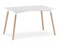 Zestaw stół prostokątny ADRIA 120x80 biały + 4 krzesła OSAKA pomarańczowe