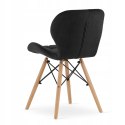 Zestaw stół prostokątny ADRIA 120x80 czarny + 4 krzesła LAGO czarne