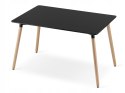 Zestaw stół prostokątny ADRIA 120x80 czarny + 4 krzesła LAGO zielone