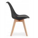 Zestaw stół prostokątny ADRIA 120x80 czarny + 4 krzesła MARK czarne