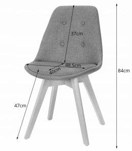 Zestaw stół prostokątny ADRIA 120x80 czarny + 4 krzesła NORI czarne