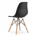 Zestaw stół prostokątny TESSA 120x60 jasny dąb + 4 krzesła OSAKA czarne