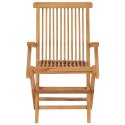 VidaXL Krzesła ogrodowe z poduszkami taupe, 4 szt., lite drewno tekowe