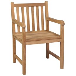 VidaXL Krzesła ogrodowe, 4 szt., antracytowe poduszki, drewno tekowe