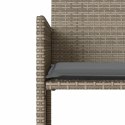 VidaXL 2-os. sofa ogrodowa ze stolikiem i stołkami, szara, polirattan