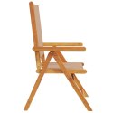 VidaXL Rozkładane krzesła ogrodowe, 4 szt., tkanina taupe i drewno