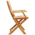 VidaXL Składane krzesła ogrodowe, 6 szt., beżowe, lite drewno akacjowe
