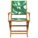 VidaXL Składane krzesła ogrodowe, 6 szt., zielona tkanina i drewno