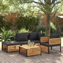 VidaXL Krzesło ogrodowe z poduszkami, lite drewno akacjowe