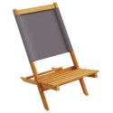 VidaXL Krzesła ogrodowe, 2 szt., antracyt, drewno akacjowe i tkanina
