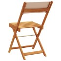 VidaXL Składane krzesła ogrodowe, 4 szt., tkanina taupe i drewno