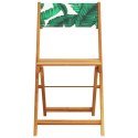 VidaXL Składane krzesła ogrodowe, 4 szt., zielona tkanina i drewno