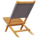 VidaXL Składane krzesła ogrodowe, 6 szt., antracytowa tkanina i drewno
