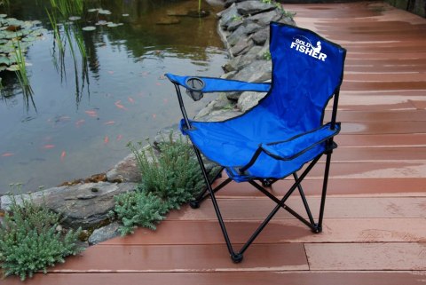 Składane krzesło turystyczne HUGO niebieskie
