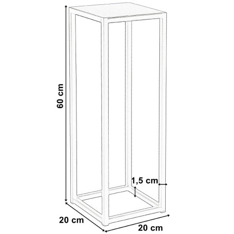 Kwietnik Piatto loft 60 cm czarny