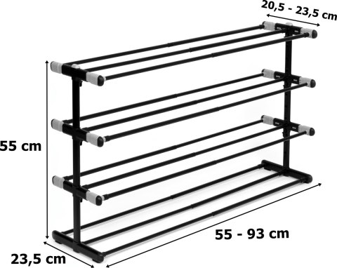 Regulowany stojak na buty Diana 4 poziomy