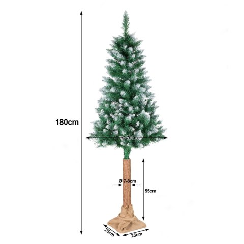 Choinka na pniu NOELA sosna 180 cm stojak