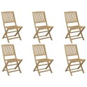 VidaXL Składane krzesła ogrodowe, 6 szt., 48,5x57x90 cm, akacja