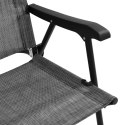 VidaXL Składane krzesła ogrodowe 8 szt., szary melanż stal i textilene