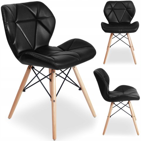 Krzesło nowoczesne tapicerowane MURET czarny
