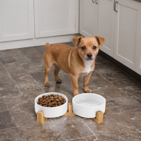 Ceramiczne miski dla psa 400ml 2x JAX białe