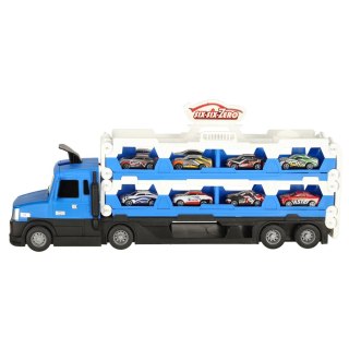 TIR Laweta samochód transporter pojazd składany XXL 10 autek niebieski