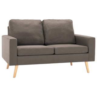 VidaXL 2-osobowa sofa, kolor taupe, tapicerowana tkaniną