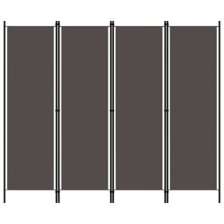 VidaXL Parawan 4-panelowy, antracytowy, 200 x 180 cm
