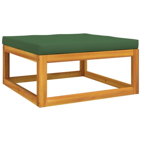 VidaXL 6-cz. zestaw wypoczynkowy do ogrodu, zielone poduszki, drewno
