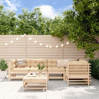 VidaXL 6-cz. zestaw wypoczynkowy do ogrodu, z poduszkami, lite drewno