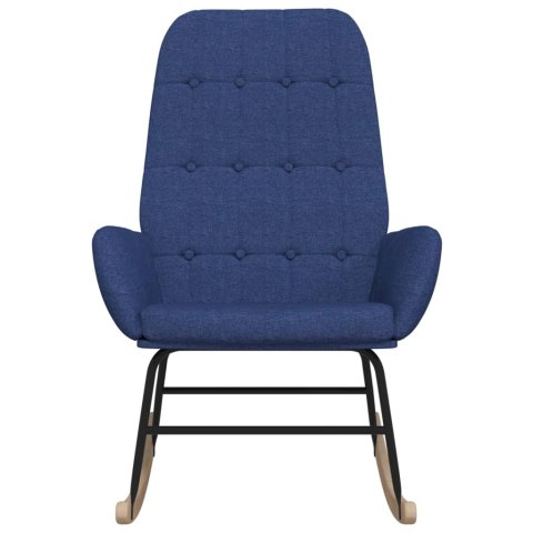 VidaXL Fotel bujany, niebieski, tapicerowany tkaniną