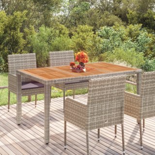 VidaXL Stół ogrodowy z drewnianym blatem, szary, 150x90x75 cm