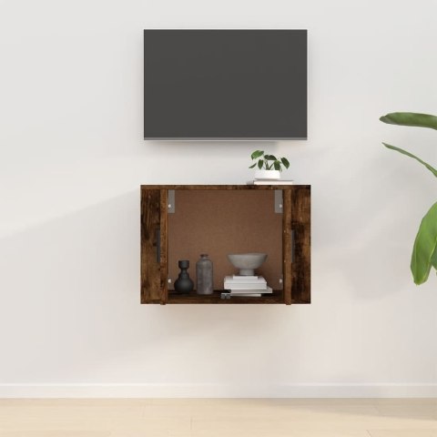 VidaXL Wisząca szafka telewizyjna, przydymiony dąb, 57x34,5x40 cm