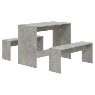VidaXL 3-cz. zestaw do jadalni szarość betonu, materiał drewnopochodny