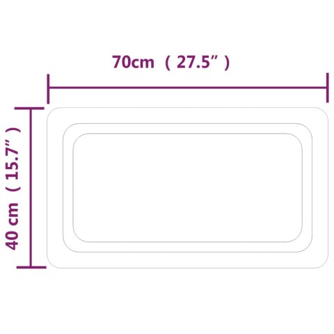 VidaXL Lustro łazienkowe z LED, 70x40 cm