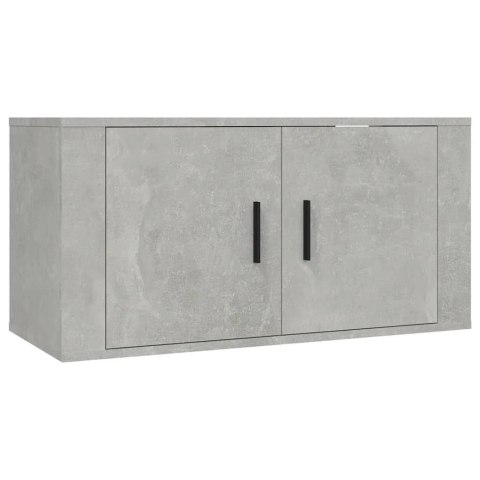 VidaXL Wisząca szafka telewizyjna, szarość betonu, 80x34,5x40 cm