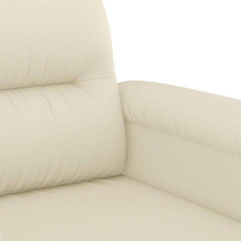 VidaXL 2-osobowa sofa z poduszkami, kremowa, sztuczna skóra