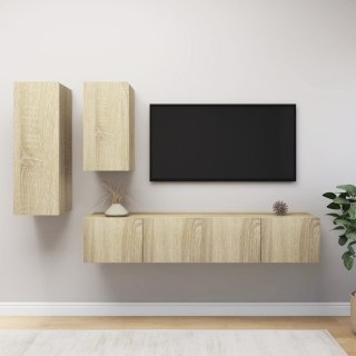 VidaXL Zestaw 4 szafek TV, dąb sonoma, materiał drewnopochodny